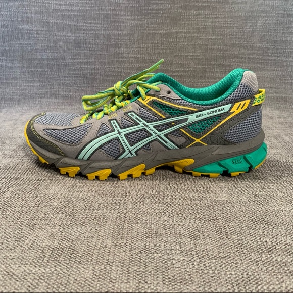 Asics Gel Sonoma Womens Running Shoes Gray Ice Blue Size 8 T4F7N - Picture 8 of 16